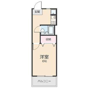 第3オオタビル(1K/5階)の間取り写真