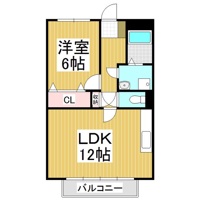 ヴィム・グロース(1LDK/1階)の間取り写真