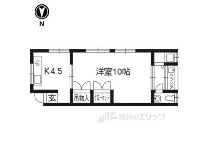 日生ハイツA棟(1K/3階)の間取り写真