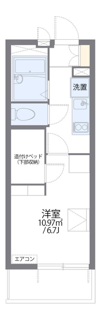 レオパレス千林(1K/2階)の間取り写真