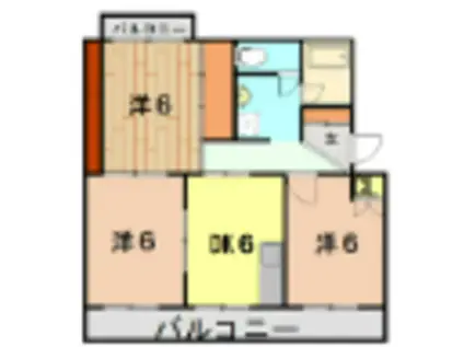 クレインズホーム(3DK/3階)の間取り写真