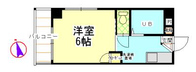 寿光第一メゾン(1K/4階)の間取り写真