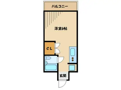 ミツモリBLD(ワンルーム/2階)の間取り写真