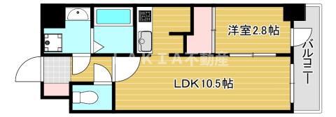 グランフェリーチェ・ナイン(1LDK/3階)の間取り写真