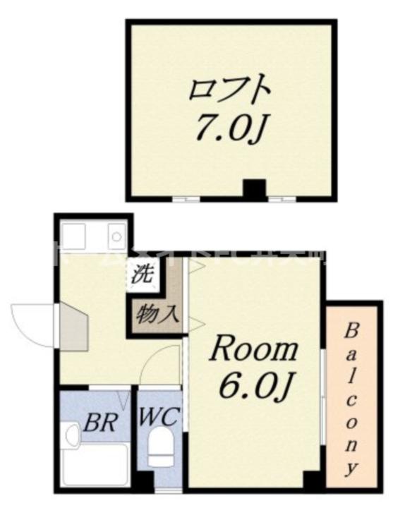 PAFFしまや(1K/3階)の間取り写真