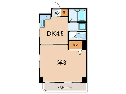 ロングライフパートIII(1DK/3階)の間取り写真