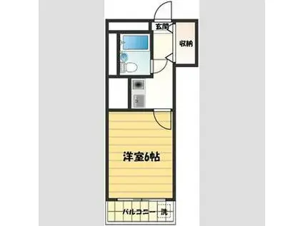 サンパレス赤塚(1K/5階)の間取り写真