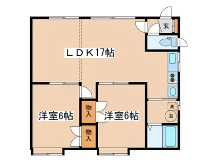 まいけるハウス(2LDK/2階)の間取り写真