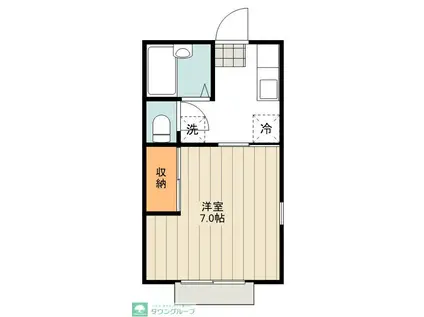 アートパレス大谷A(1K/1階)の間取り写真