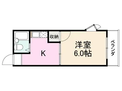 コート扇町I(1K/3階)の間取り写真