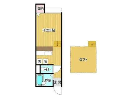 プリムローズ(ワンルーム/1階)の間取り写真