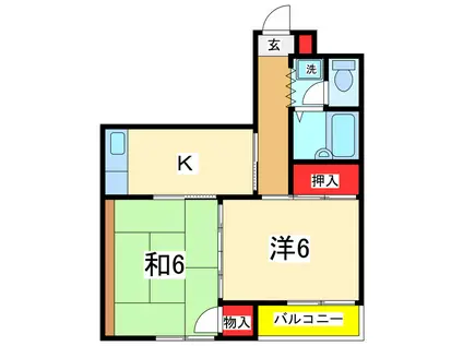 メゾンドコリン(2K/3階)の間取り写真