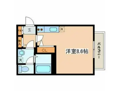 SARTEH エスポワール(ワンルーム/2階)の間取り写真