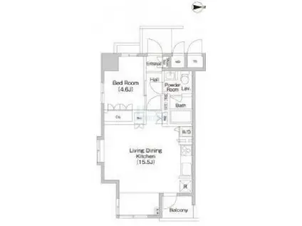 プライムアーバン池袋(1LDK/5階)の間取り写真