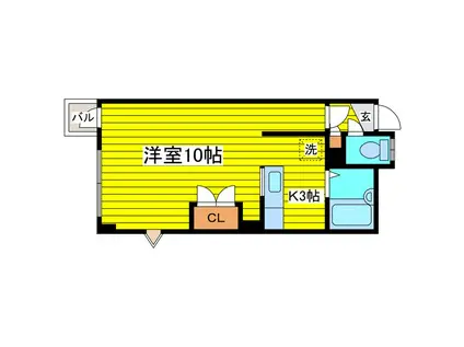 カフェレスト札幌 (1K/4階)の間取り写真