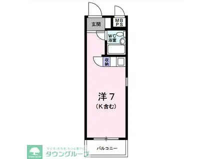 ノイエス南行徳(ワンルーム/4階)の間取り写真