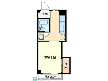メゾングリーンライフ(1K/1階)の間取り写真