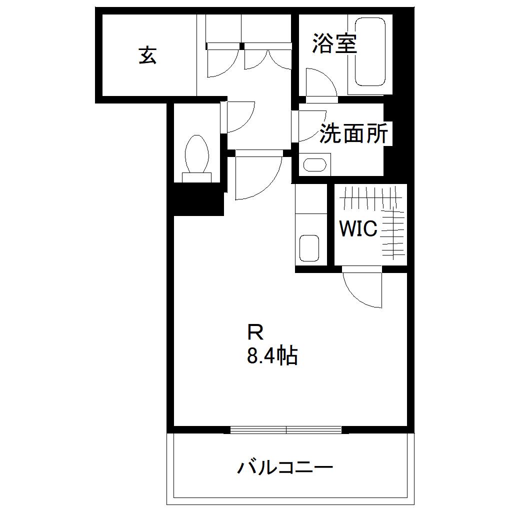 グレイスコート(ワンルーム/2階)の間取り写真