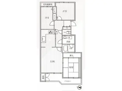 TSGARDEN横浜反町(3LDK/3階)の間取り写真