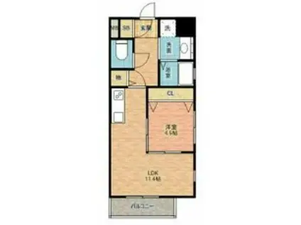 グレイスコートA(1LDK/3階)の間取り写真