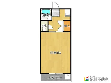 大石ハイツ(1K/3階)の間取り写真