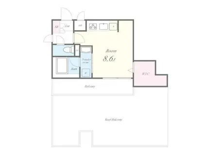 CERISIER(ワンルーム/4階)の間取り写真