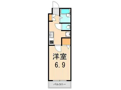 ドルチェ・K(1K/1階)の間取り写真