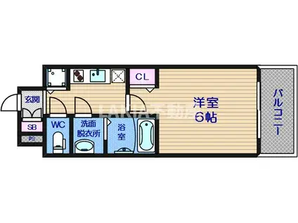 プレサンス松屋町ファステ(1K/12階)の間取り写真