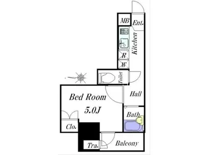 アーバイル池袋イースト(1K/2階)の間取り写真