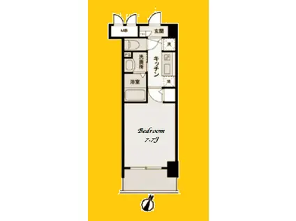 FELIZ YOKOHAMA (1K/2階)の間取り写真