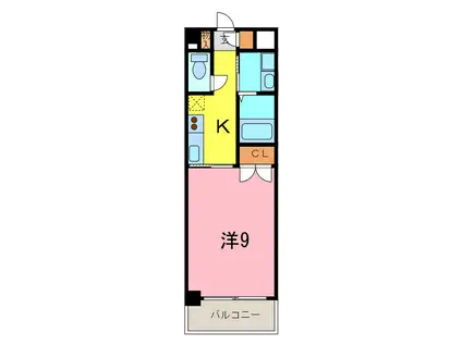 グランデュ桜(1K/1階)の間取り写真