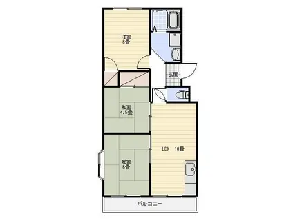 ロワイヤルマンション(3LDK/3階)の間取り写真