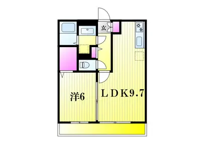 シエルルージュ松戸(1LDK/1階)の間取り写真