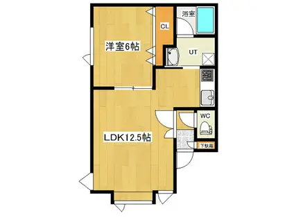 アルファステージ432(1LDK/1階)の間取り写真