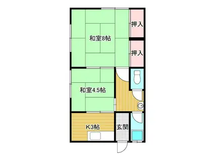 コガノサキライフ(2K/1階)の間取り写真