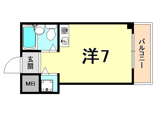 パインハイツ(ワンルーム/2階)の間取り写真