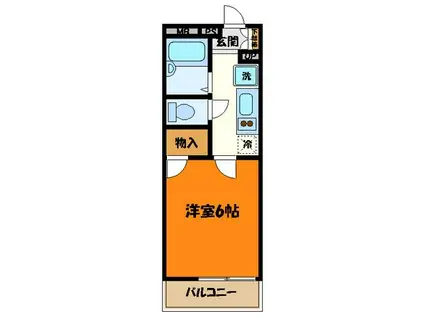 レオパレスケー ファイブ(1K/3階)の間取り写真