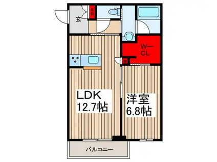 シャトー・ベノワ(1LDK/1階)の間取り写真