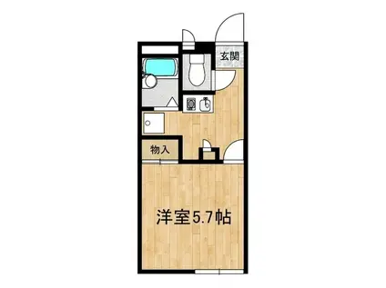 プリーマ(1K/1階)の間取り写真