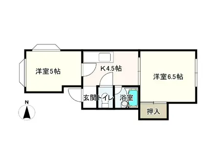アーバンハイツ土崎A(2K/2階)の間取り写真