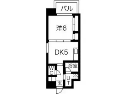 E BY U新大阪(1DK/7階)の間取り写真