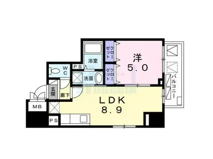 ファヴール本郷(1LDK/3階)の間取り写真