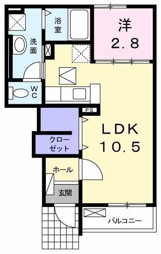 サンフェリーチェ(1LDK/1階)の間取り写真