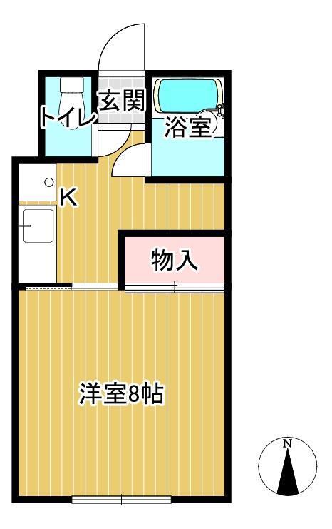 ヒューマンハイツA棟(1K/1階)の間取り写真