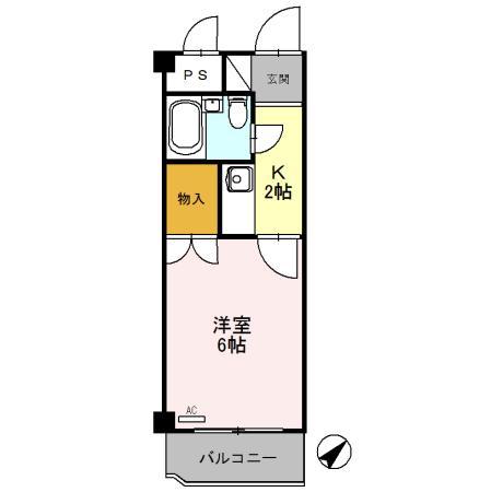 コーポ朝倉(1K/1階)の間取り写真
