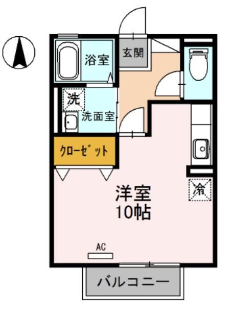 メゾンルエ西蒲田(ワンルーム/2階)の間取り写真