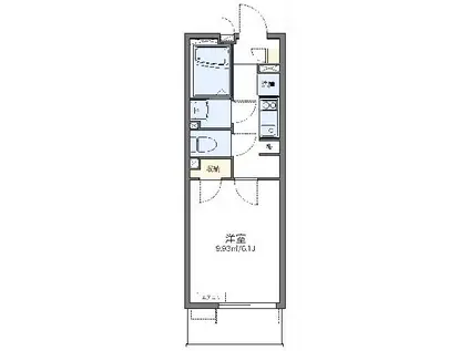 レオネクストライフワン長筬(1K/3階)の間取り写真