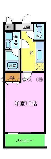 フジパレス浜寺ノース1番館(1K/3階)の間取り写真