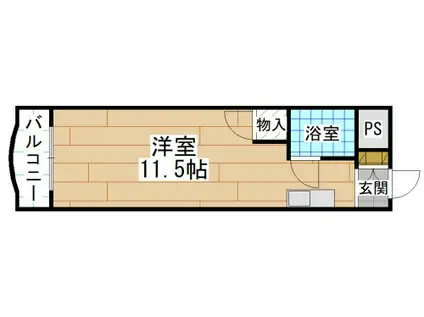 リッチハイツ(ワンルーム/4階)の間取り写真