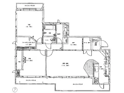 フローラアイ(2SLDK/2階)の間取り写真